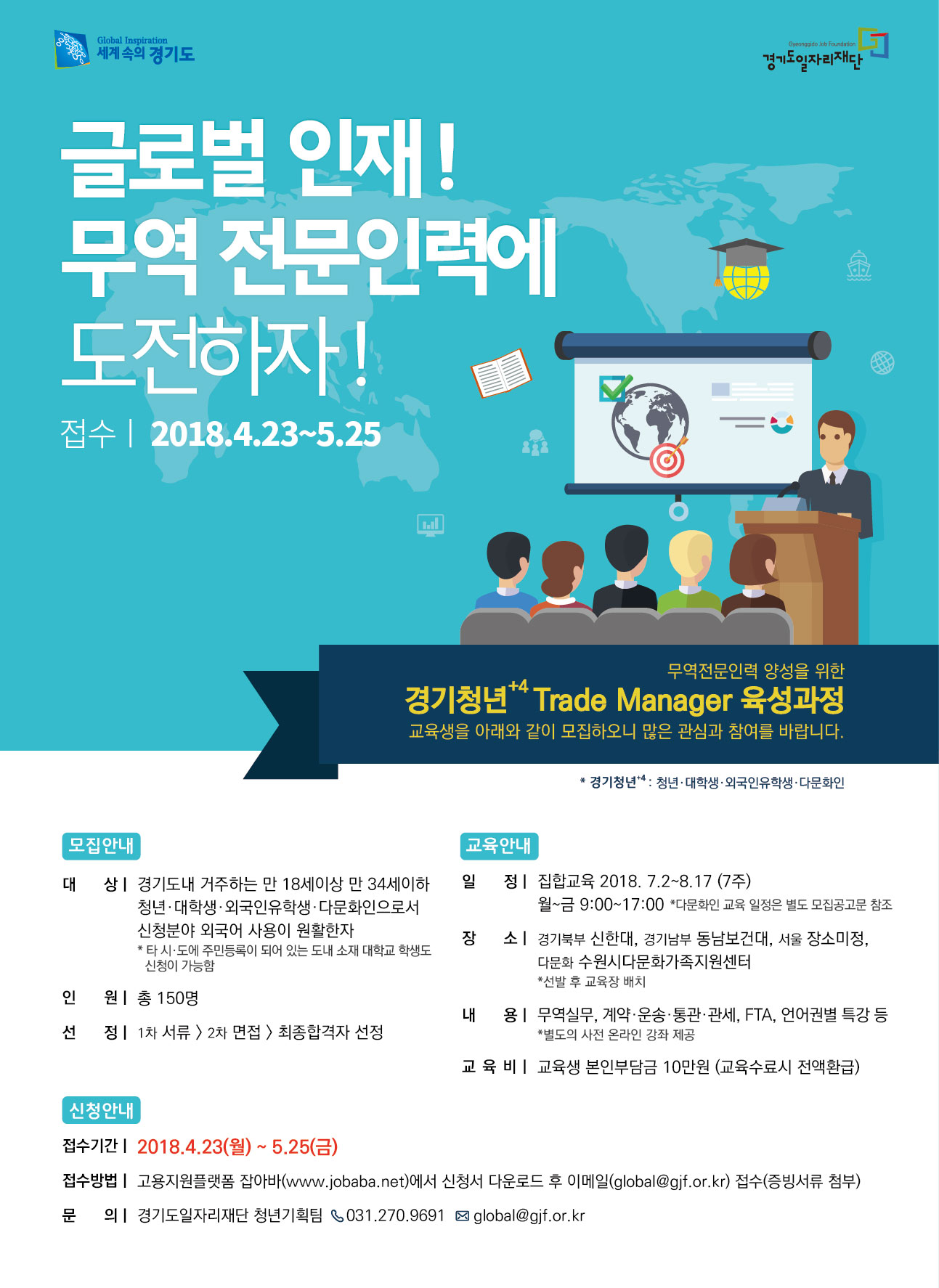 [협조홍보] 경기청년+4 Trade Manager 과정 교육생 모집(4.23~5.25)